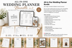 All-in-One Wedding Planner Bundle | 200+ Pages | Editable Canva Templates | Printable Wedding Organizer | Instant Download