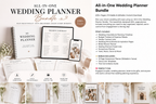 All-in-One Wedding Planner Bundle | 200+ Pages | Editable Canva Templates | Printable Wedding Organizer | Instant Download